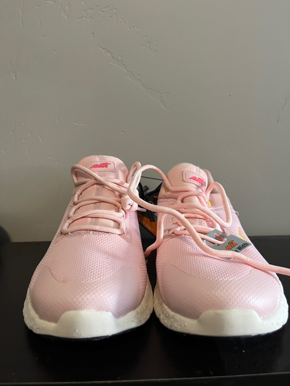 Avia Pink Breathable Lace-Up Sneakers Wide 9.5
